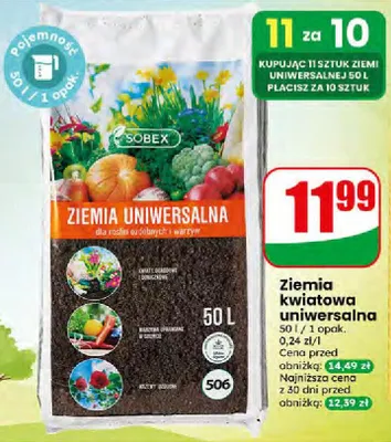 Ziemia kwiatowa uniwersalna promocja w Dino