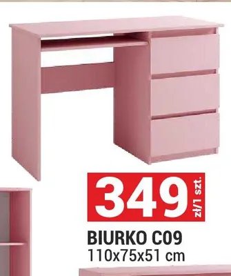 Biurko C09 110x75x51cm promocja w Merkury Market