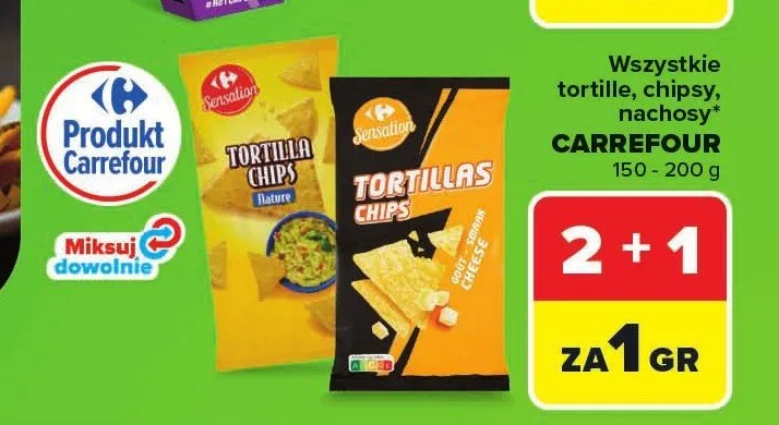 Tortilla chips Carrefour Cheese promocja w Carrefour
