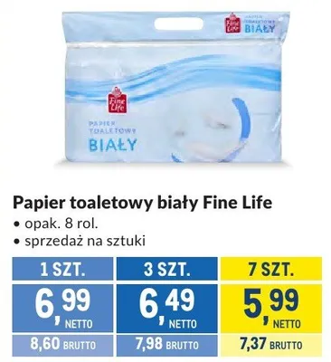 Papier toaletowy biały Fine Life promocja w Makro