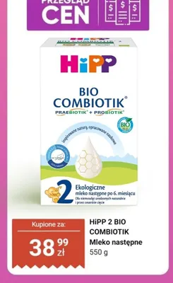 Mleko następne HiPP 2 BIO COMBIOTIK promocja w Biedronka