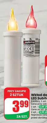 Wkład do znicza LED Subito S7 promocja w Dino