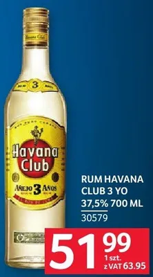 Rum Havana Club 3 Yo 37,5% 700ML promocja w Selgros