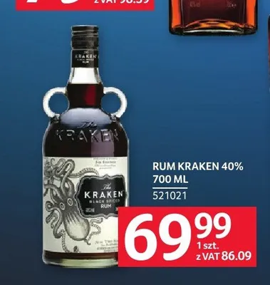 Rum Kraken 40% promocja w Selgros