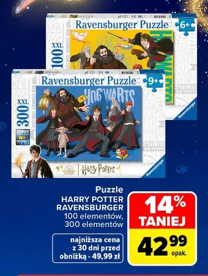 Puzzle Harry Potter 300 elementów Ravensburger promocja w Carrefour