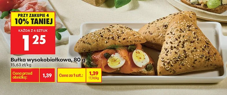 Bułka wysokobiałkowa promocja w Biedronka