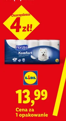 Papier toaletowy 3-warstwowy Floralys Komfort promocja w Lidl