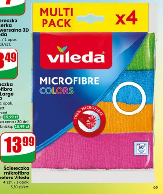 Ściereczka mikrofibra colors promocja w Dino