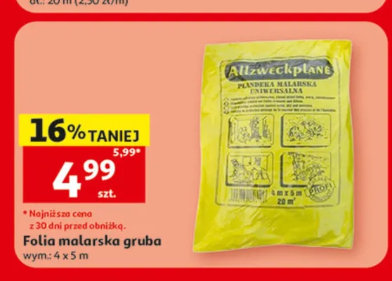 Folia malarska gruba promocja w Auchan