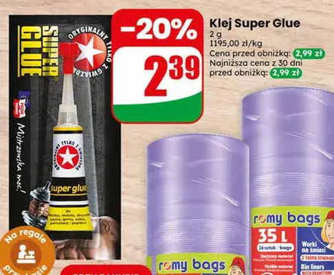 Klej Super Glue promocja w Dino