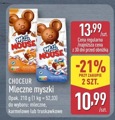 Mleczne myszki promocja w Aldi