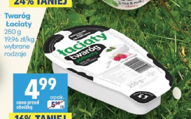 Twaróg Łaciaty promocja w Delikatesy Centrum
