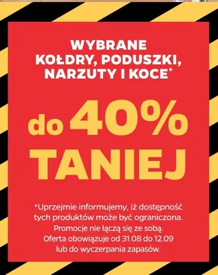 Kołdry, poduszki, narzuty i koce promocja w Netto