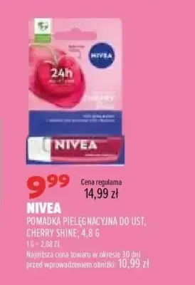 Pomadka pielęgnacyjna do ust Cherry Shine Nivea promocja w Drogerie Natura