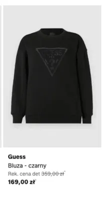 Bluza Guess czarny promocja w Lounge by Zalando