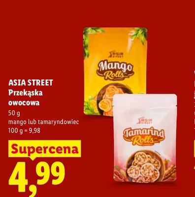Przekąska owocowa tamaryndowiec Asia Street promocja w Lidl