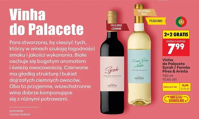 Wino Vinha do Palacete Syrah / Fernão Pires & Arinto promocja w Biedronka