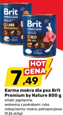 Karma mokra dla psa Brit Premium by Nature promocja w Bricomarche