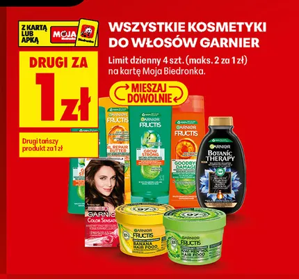 Kosmetyki do włosów Garnier promocja w Biedronka