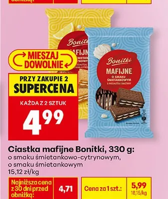Ciastka maffijne o smaku śmietankowo-cytrynowym promocja w Biedronka