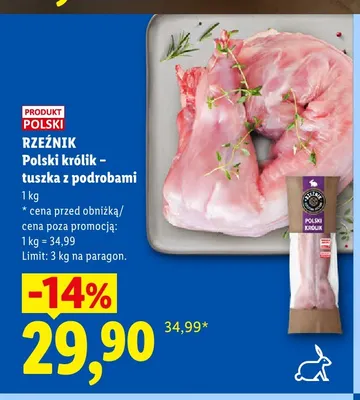Polski królik tuszka z podrobami Rzeźnik promocja w Lidl