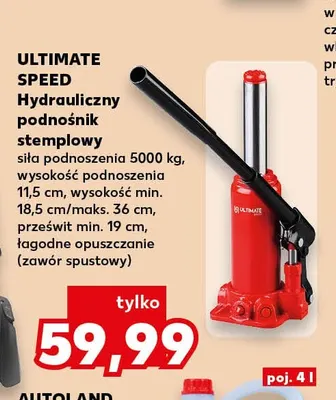 Hydrauliczny podnośnik stemplowy Ultimate Speed promocja w Kaufland