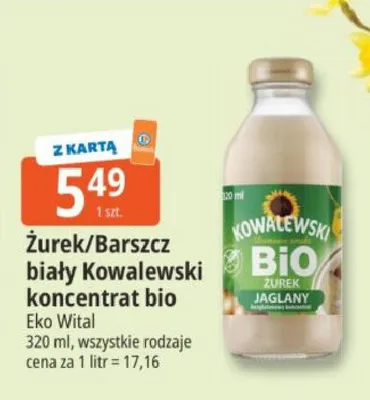 Żurek/barszcz biały Kowalewski koncentrat bio promocja w Leclerc