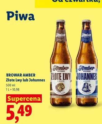 Piwo Browar Amber Johannes promocja w Lidl