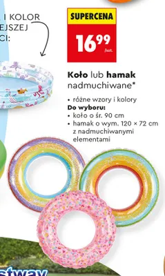 Koło nadmuchiwane śr. 90cm promocja w Biedronka