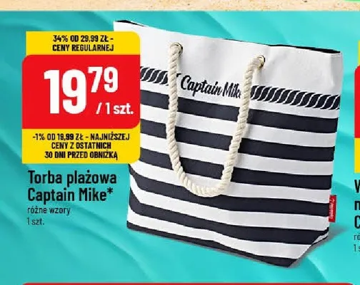 Torba plażowa Captain Mike promocja w POLOmarket