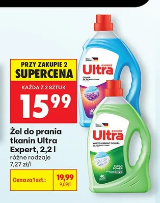 Żel do prania tkanin Ultra Expert promocja w Biedronka