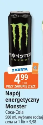Napój energetyczny Monster Energy promocja w Leclerc