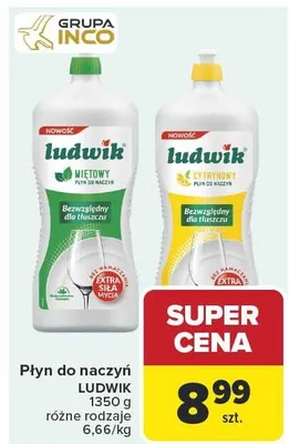 Płyn do naczyń Ludwik miętowy promocja w Carrefour Market
