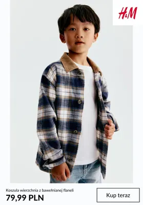 Koszula wierzchnia z bawełnianej flaneli H & M promocja w H&M