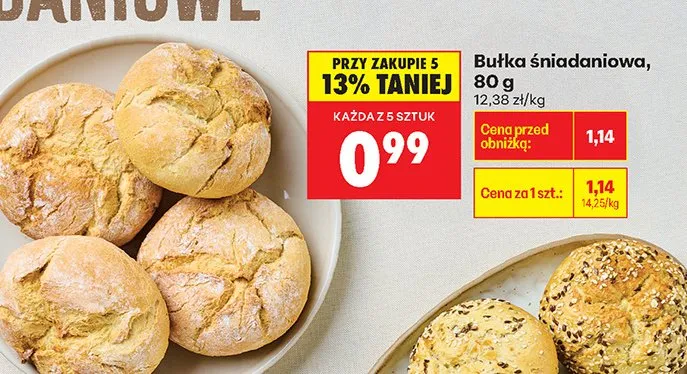 Bułka śniadaniowa promocja w Biedronka