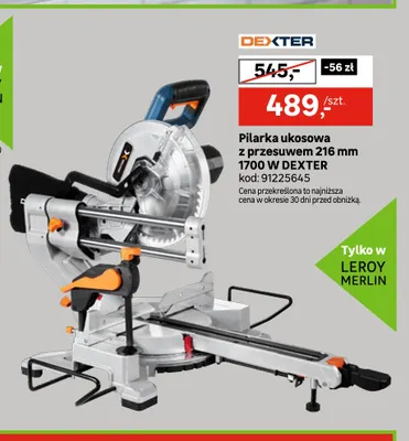 Pilarka ukosowa z przesuwem 216 mm Dexter promocja w Leroy Merlin