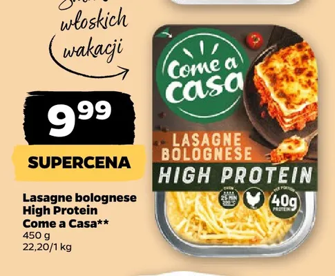 Lasagne bolognese High Protein Come a Casa promocja w Netto