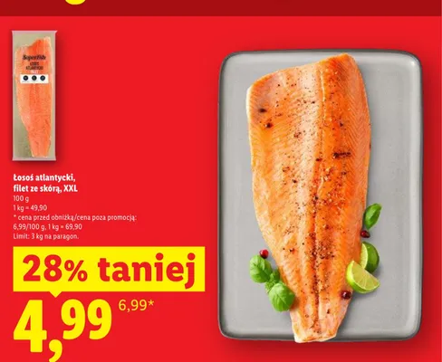 Łosoś atlantycki dzwonko Superfish promocja w Lidl