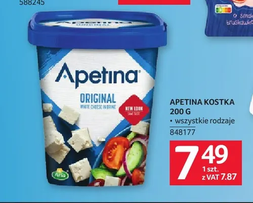 Ser Apetina kostka Arla promocja w Selgros