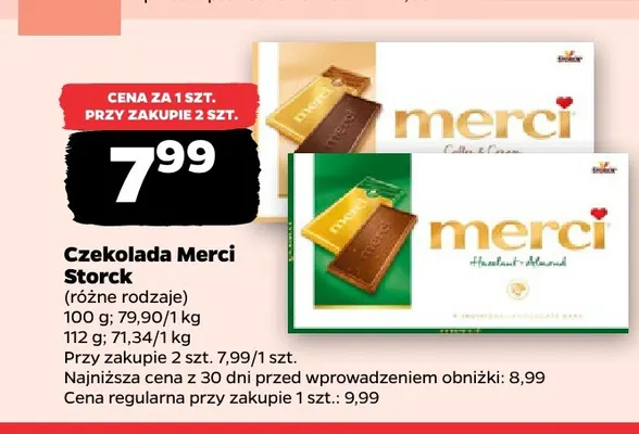 Czekolada Merci Hazelnut-Almond Storck promocja w Netto