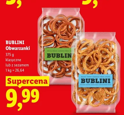 Obwarzanki z sezamem Bublini promocja w Lidl
