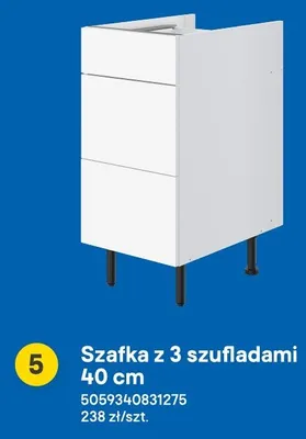 Szafka z 3 szufladami Pragma 40 cm promocja w Castorama