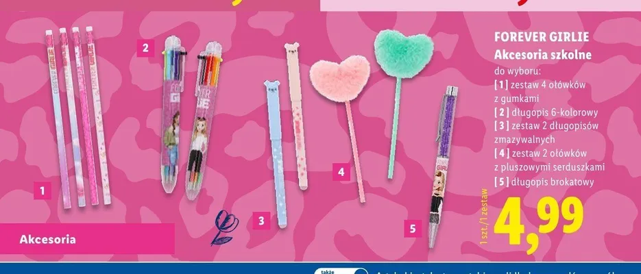 Długopisy zmazywalne Forever Girlie 2-pak promocja w Lidl