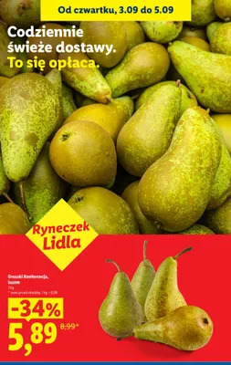 Gruszki Konferencja luzem Ryneczek Lidla promocja w Lidl