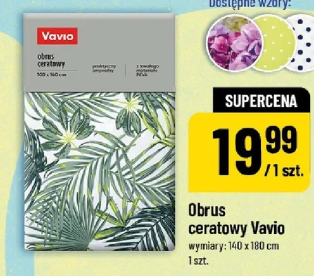 Obrus ceratowy Vavio wymiary: 140 x 180 cm promocja w POLOmarket
