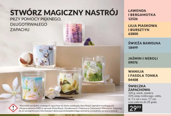 Świeczka zapachowa Avon Jaśmin i Neroli promocja w AVON