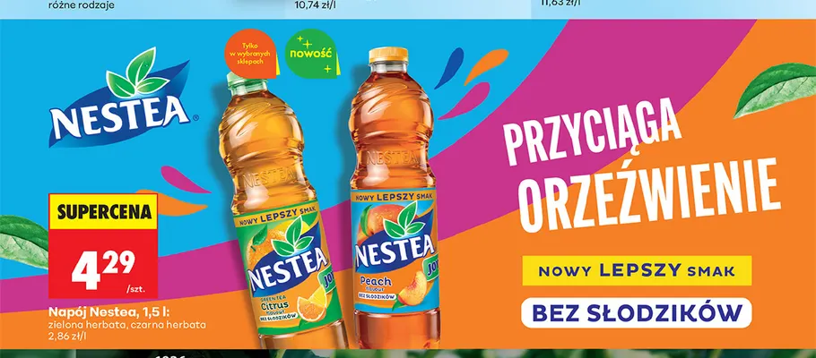 Napój Nestea czarna herbata promocja w Biedronka