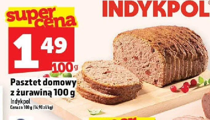 Pasztet domowy z żurawiną Indykpol promocja w TOPAZ