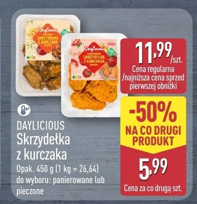 Skrzydełka z kurczaka do wyboru: panierowane lub pieczone promocja w Aldi