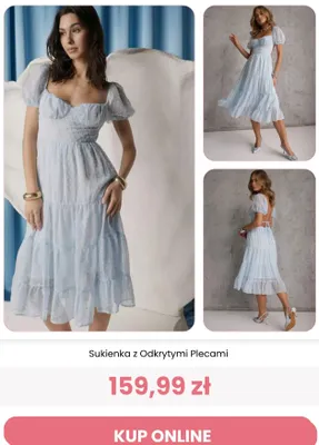 Sukienka z odkrytymi plecami Renee promocja w Renee